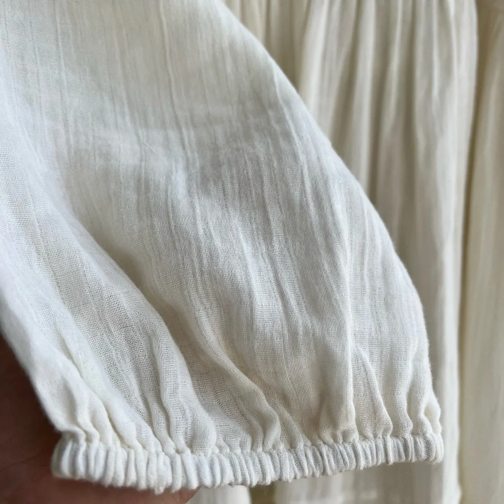 NEW Sanctuary XL White Cotton Peasant Dress Boho Festival Lightweight - Picture 10 of 10